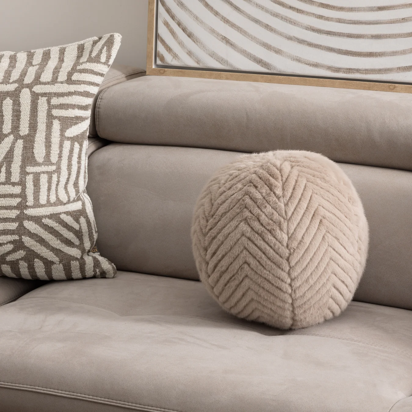 Scatterbox Cushion Ellis 30cm Ball Mink