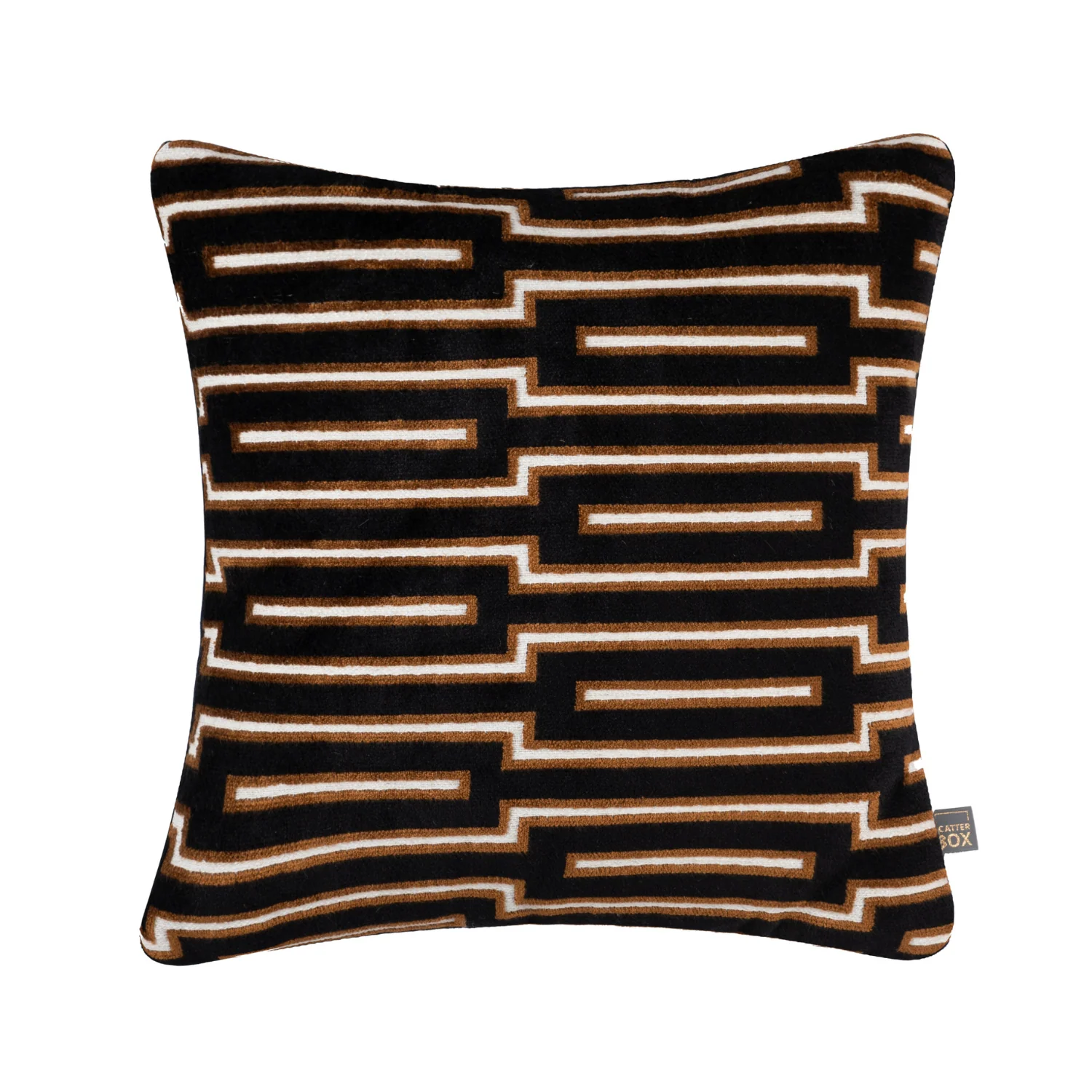 Scatterbox Cushion Harrison 43x43cm Black/Cognac