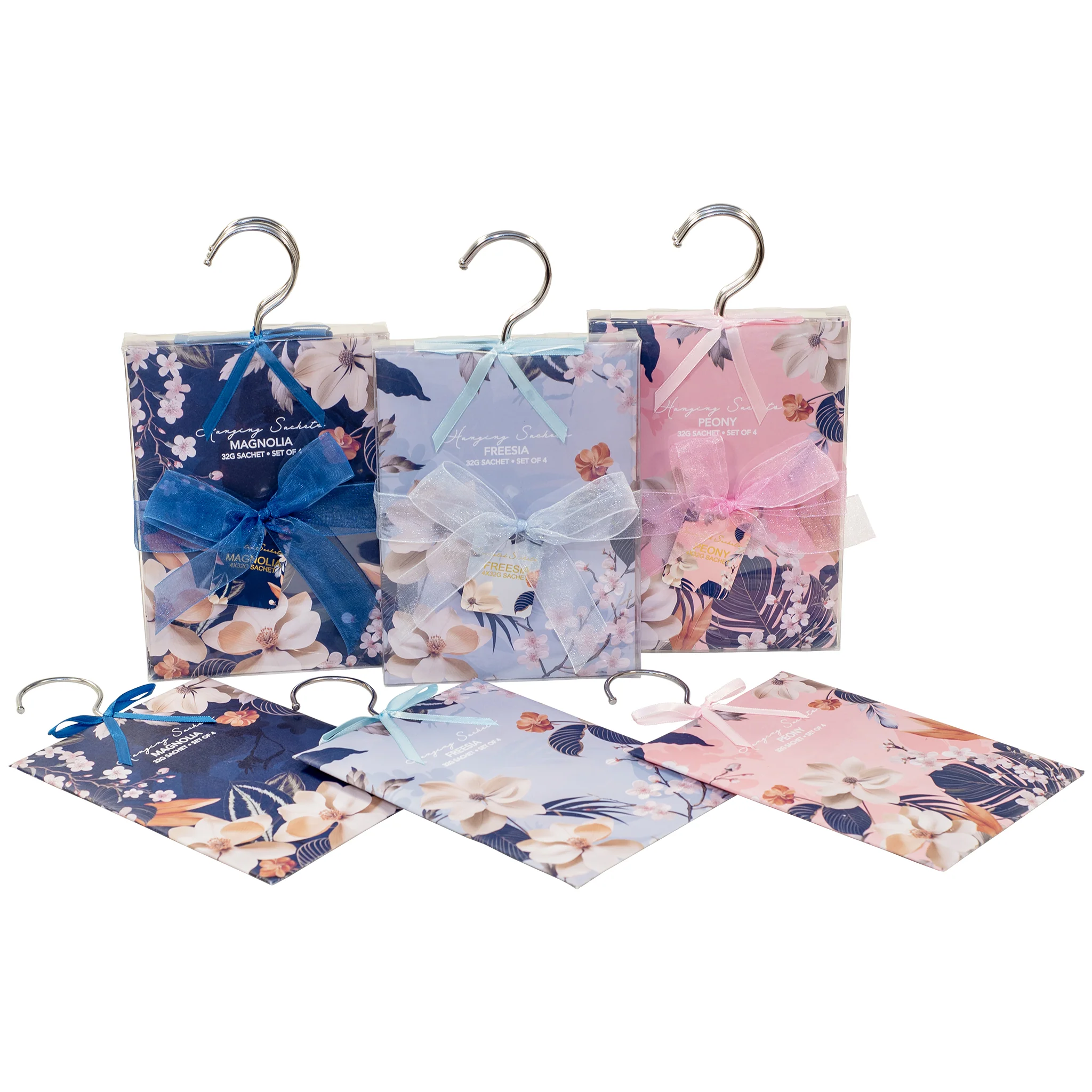 Scented Hanging Sashets Peony Set of 4 - Scented Home Accessories - Image 2