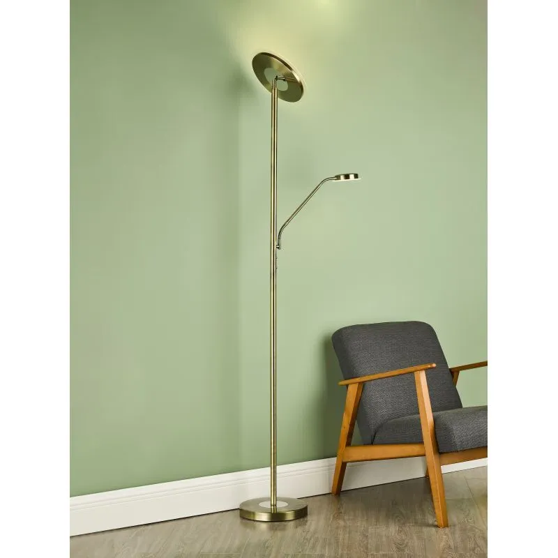 Shelby Mother & Child Lamp Antique Brass LED - Image 3