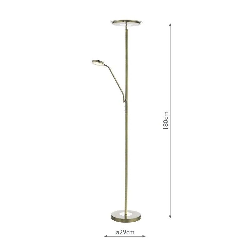 Shelby Mother & Child Lamp Antique Brass LED - Image 6