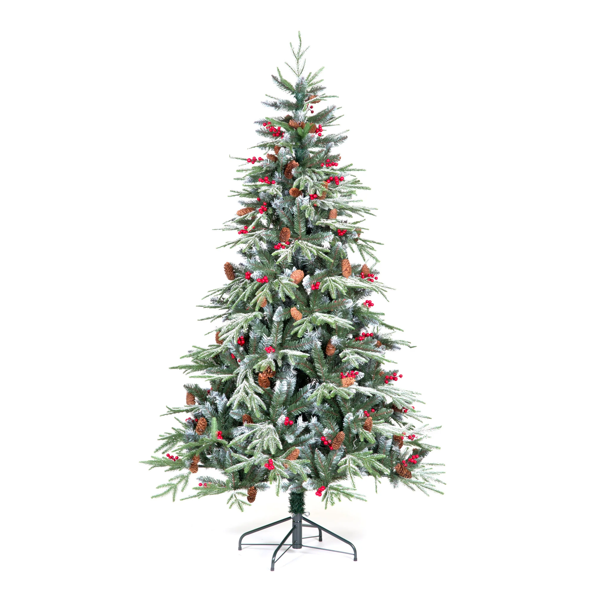 Snowtime 210cm Ontario Spruce PE Flocked Tree with 921 Tips