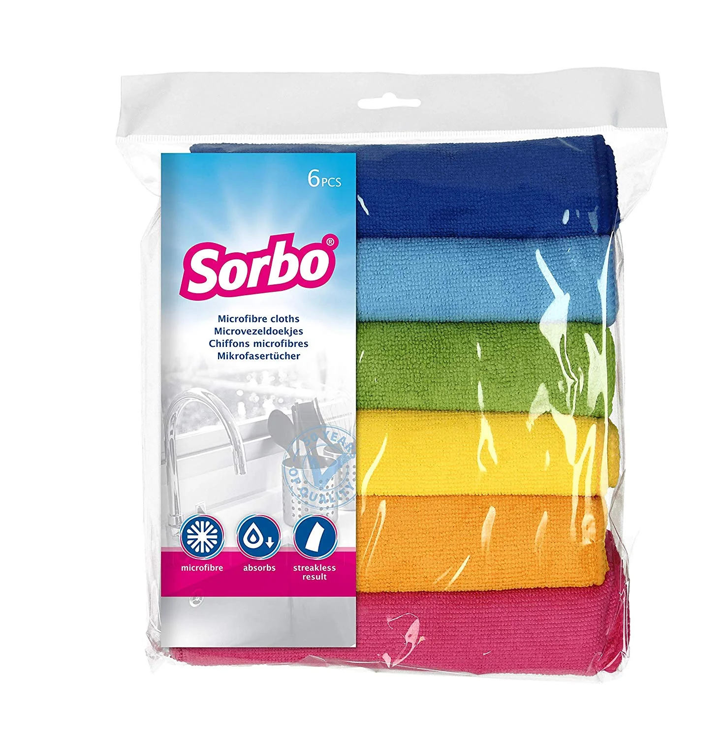 Sorbo Microfibre Cloths Coloured