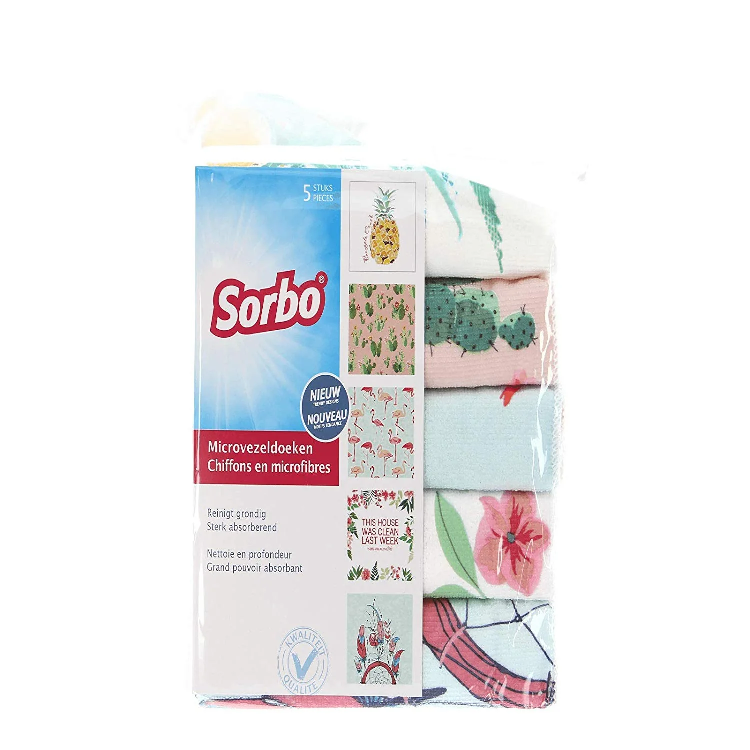 Sorbo Microfibre Cloths Tropical Print
