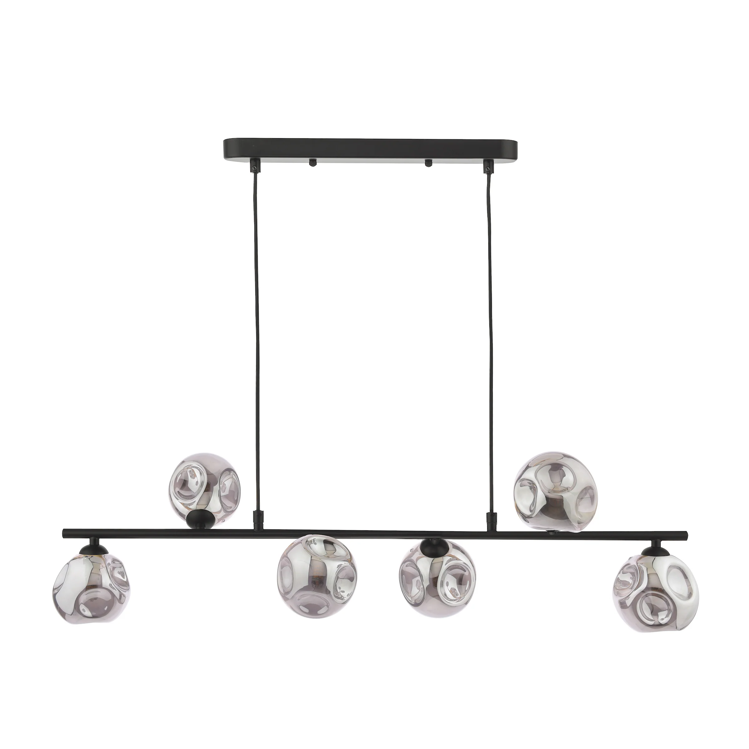 Spiral 6 Light Bar Pendant – Matt Black Pendant Light for Home Decor - Image 2