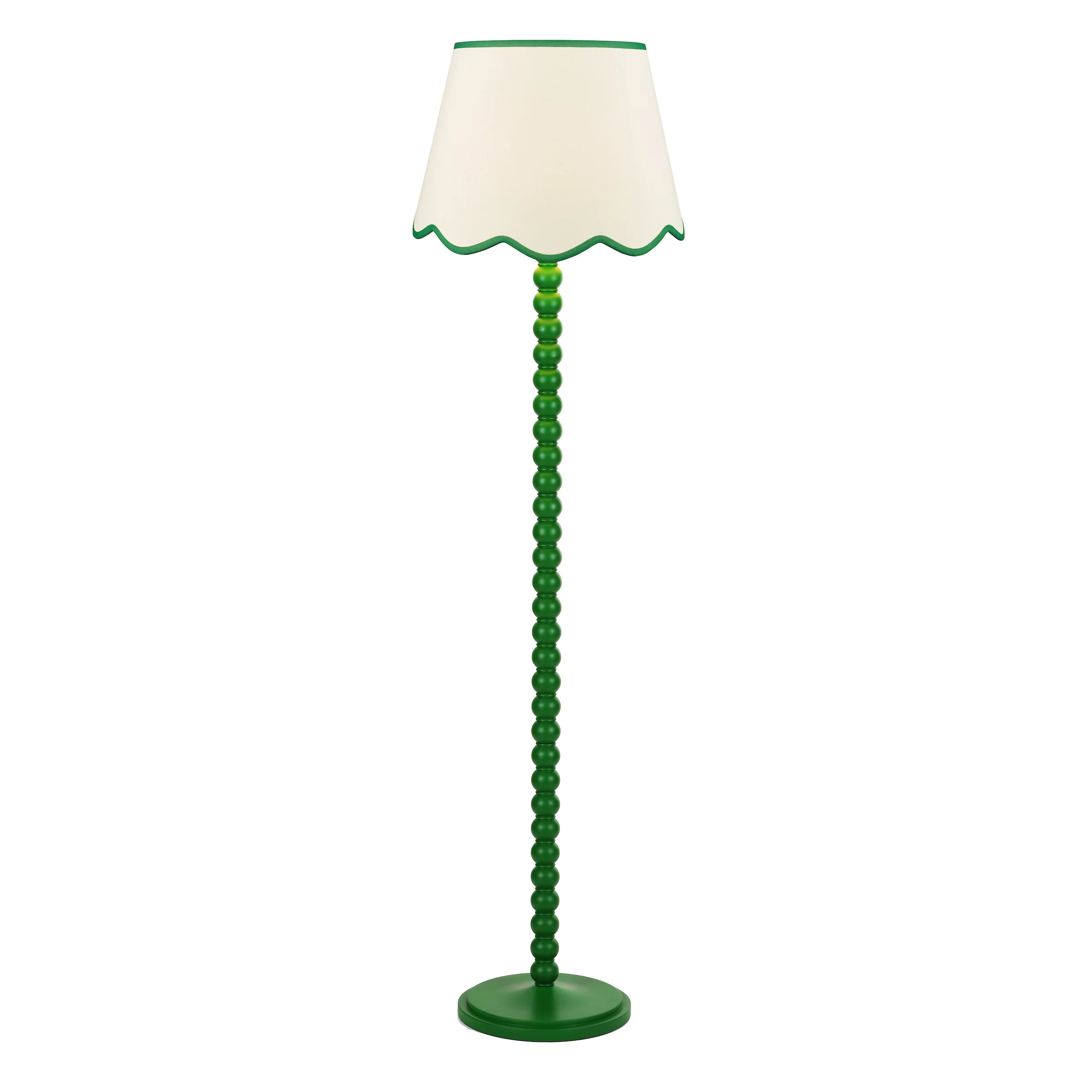 Spool Floor Lamp With Poma Shade Green - Home Decor Lighting