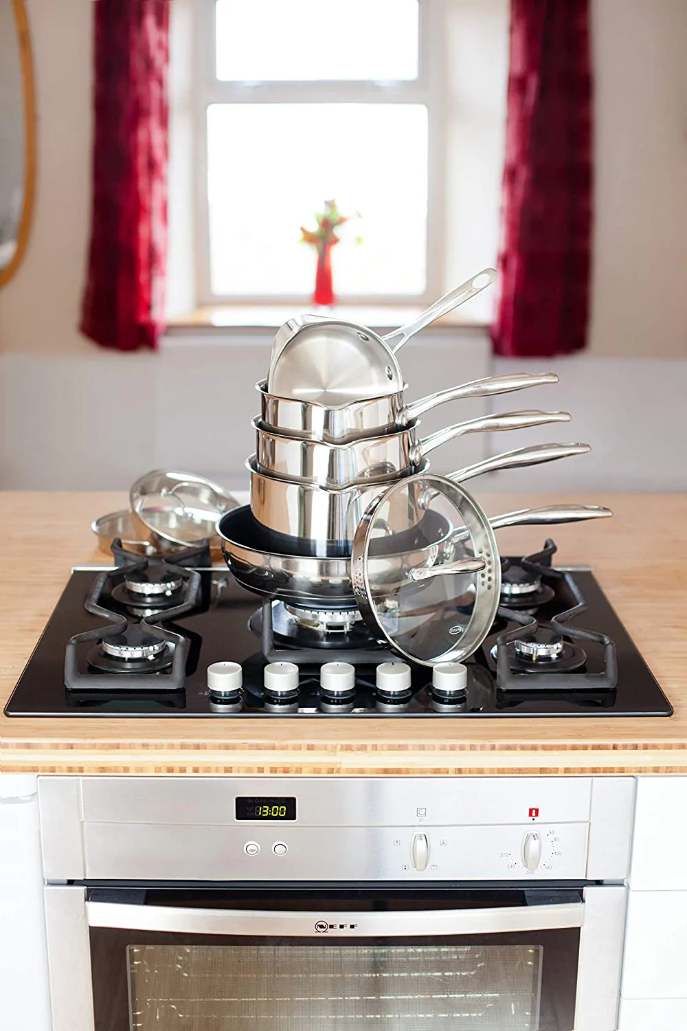 Stellar 7000 5 Piece Draining Saucepan Set - Image 2