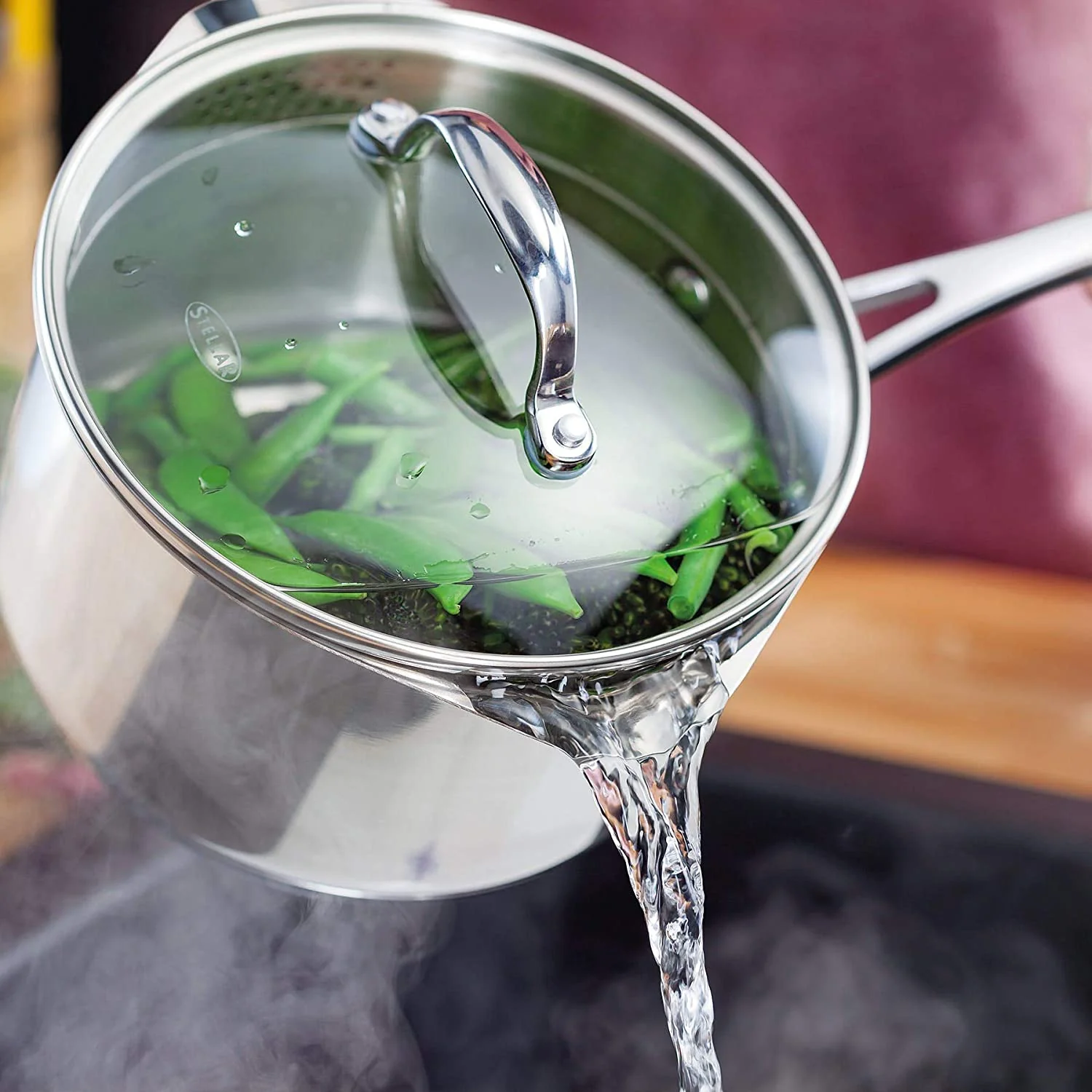 Stellar 7000 5 Piece Draining Saucepan Set - Image 6