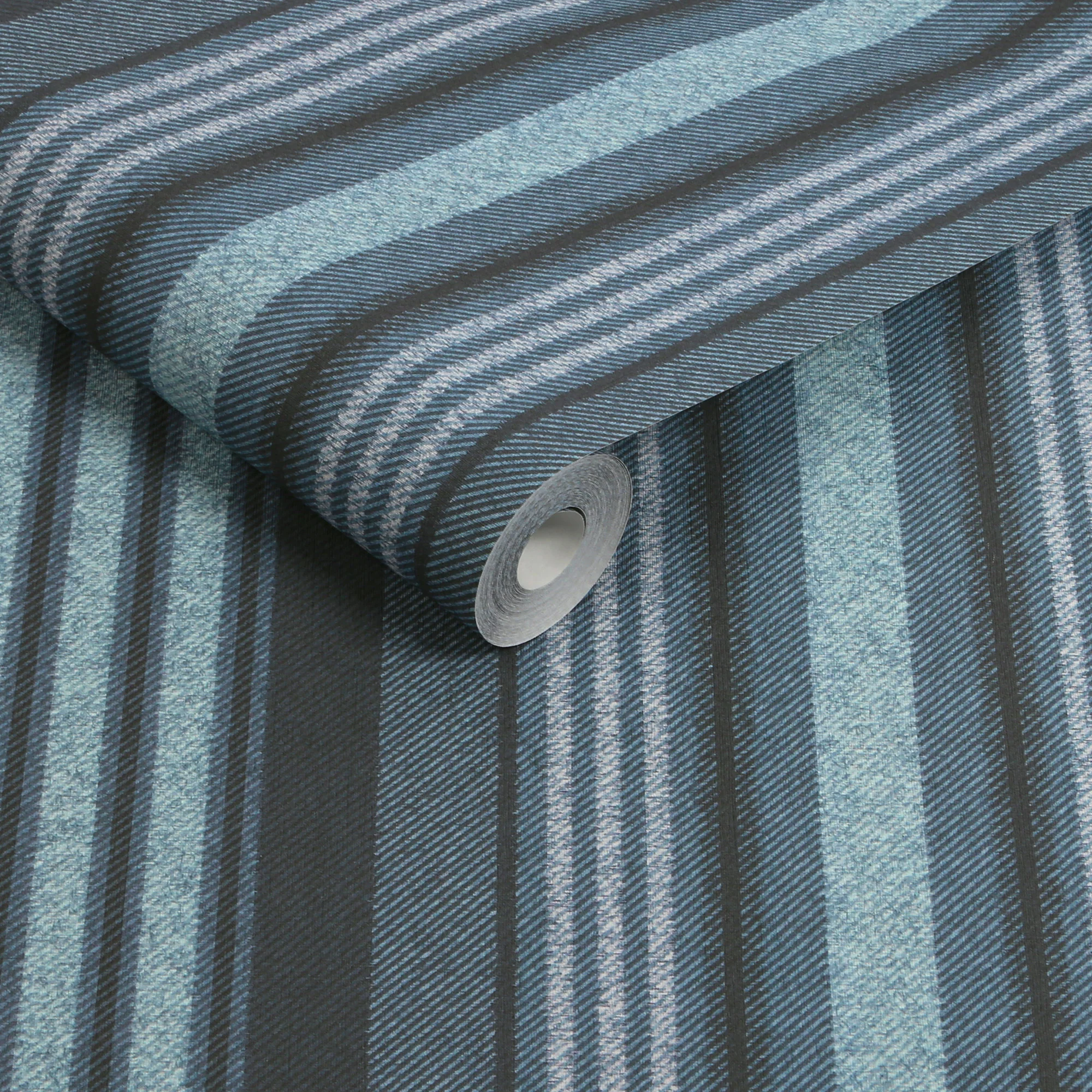 Superfresco Easy Loom Stripe Wallpaper Archival Blue - Modern Stripe Wallpaper Decor - Image 3