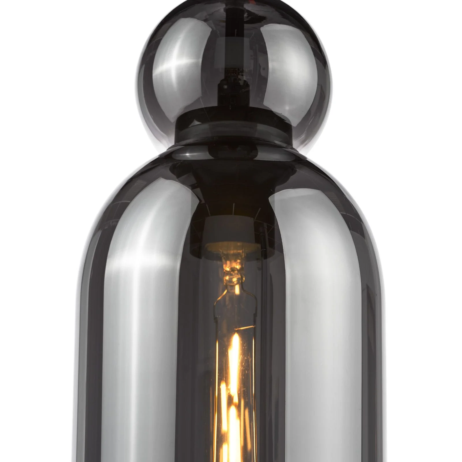 Tao Pendant Matt Black and Smoked Glass - Image 5