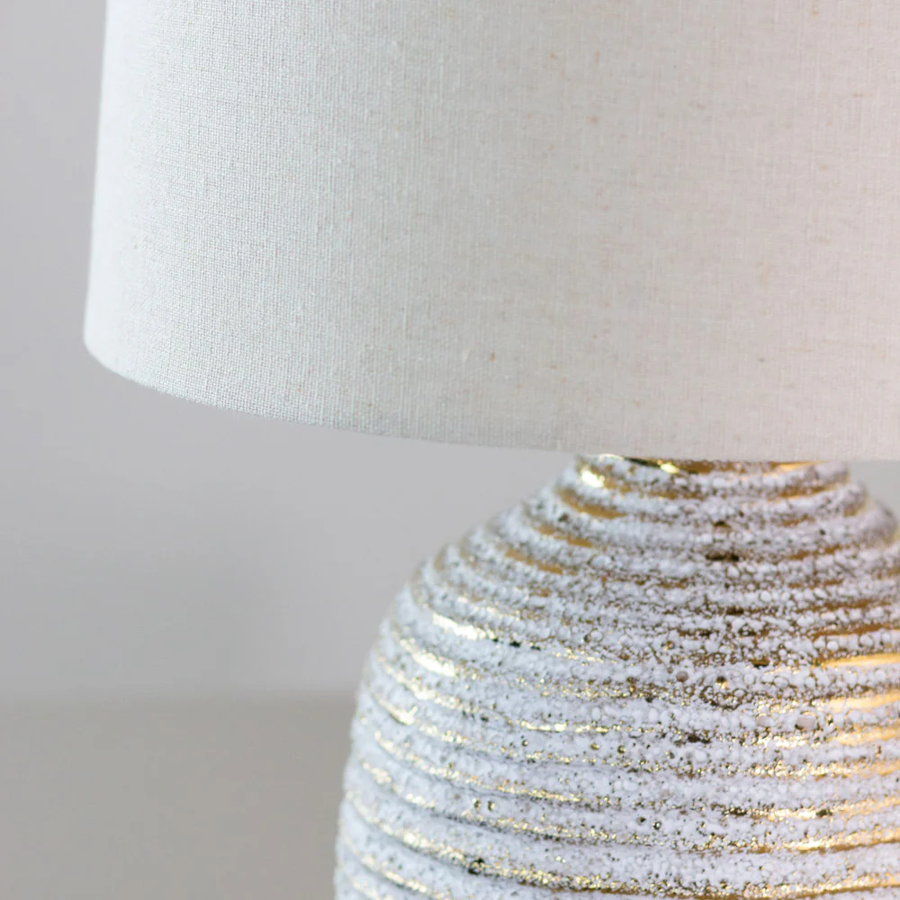Tiana Ceramic Ridged Table Lamp – 43cm Stylish Home Lighting - Image 6