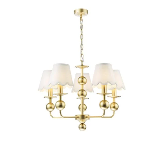 Tilda 5 Light Pendant Satin Gold