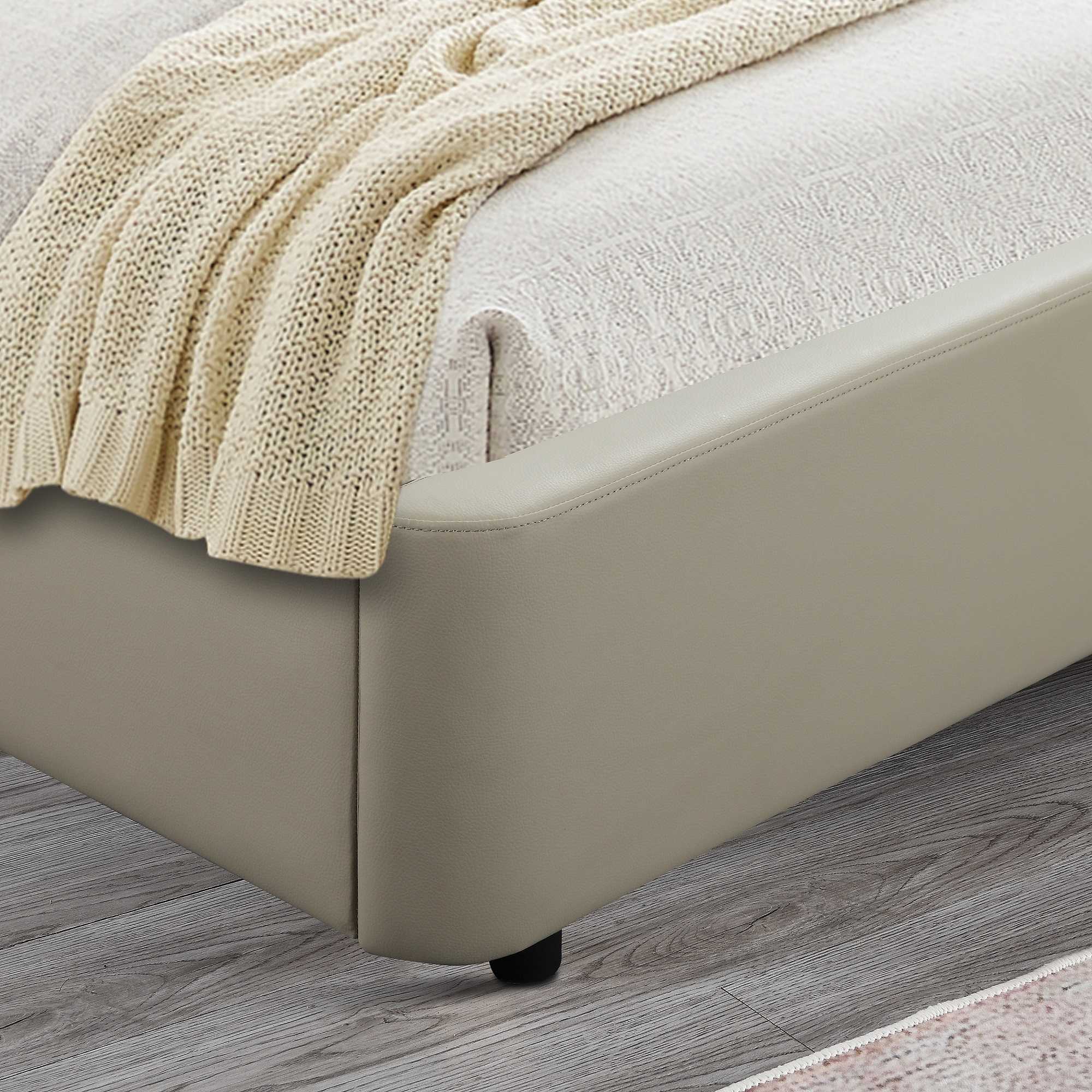 Tipperary 4ft6 Gas-Lift Double Bed – Leather Ottoman Bed - Image 4