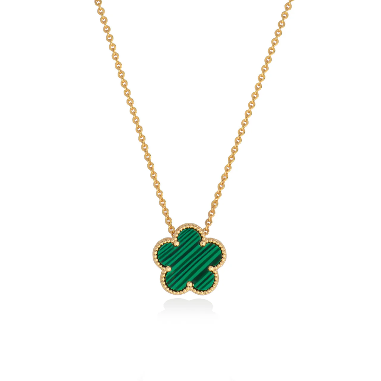 Tipperary Crystal Green Pendant Yellow Gold