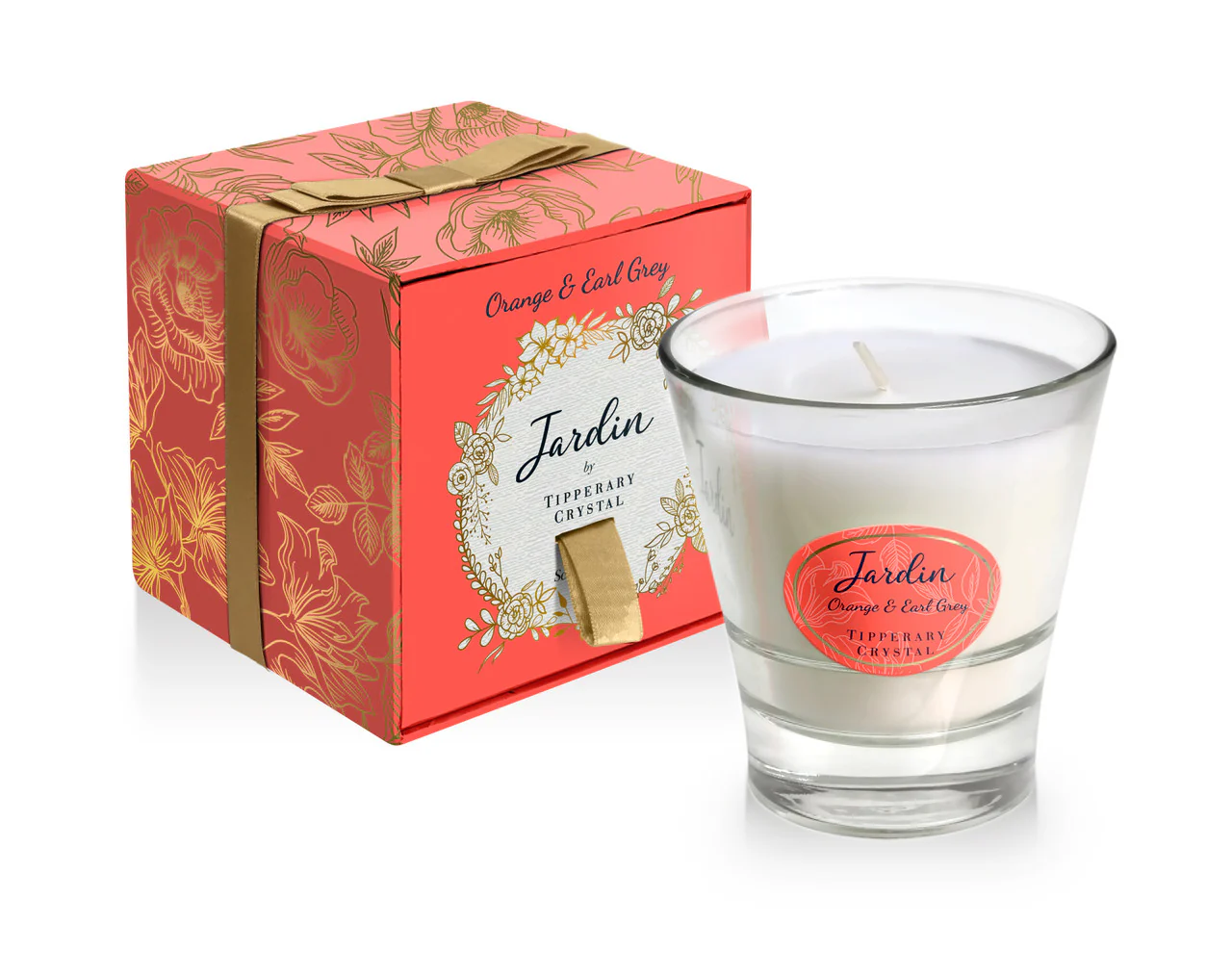 Tipperary Crystal Jardin Collection Candle - Orange & Earl Grey