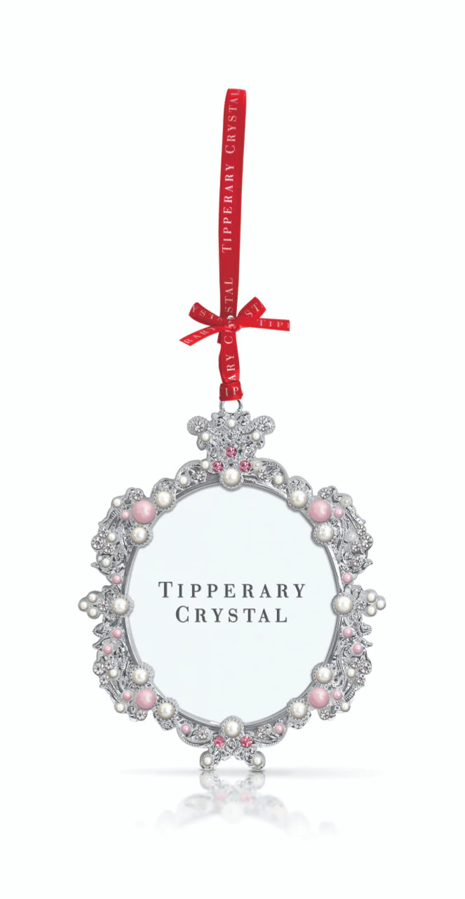 Tipperary Crystal Pearl Christmas Decoration Frame