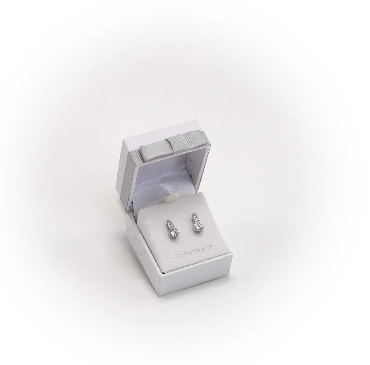 Tipperary Crystal Stud Earrings With Pave Bale - Image 2