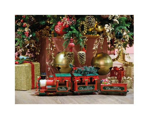 Train Iron Tree Gifts, Berries, Pinecones, Bells - Image 2