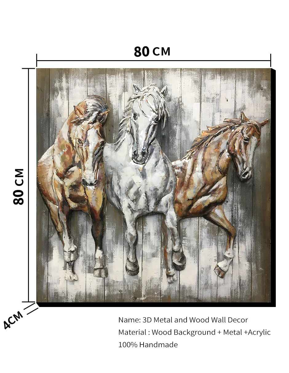 Trio of Horses Wall Art - Image 2