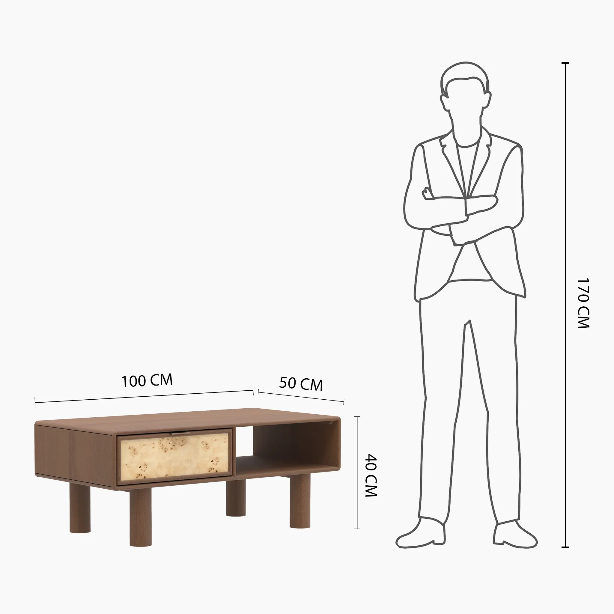 Urban Burl Coffee Table - Image 7