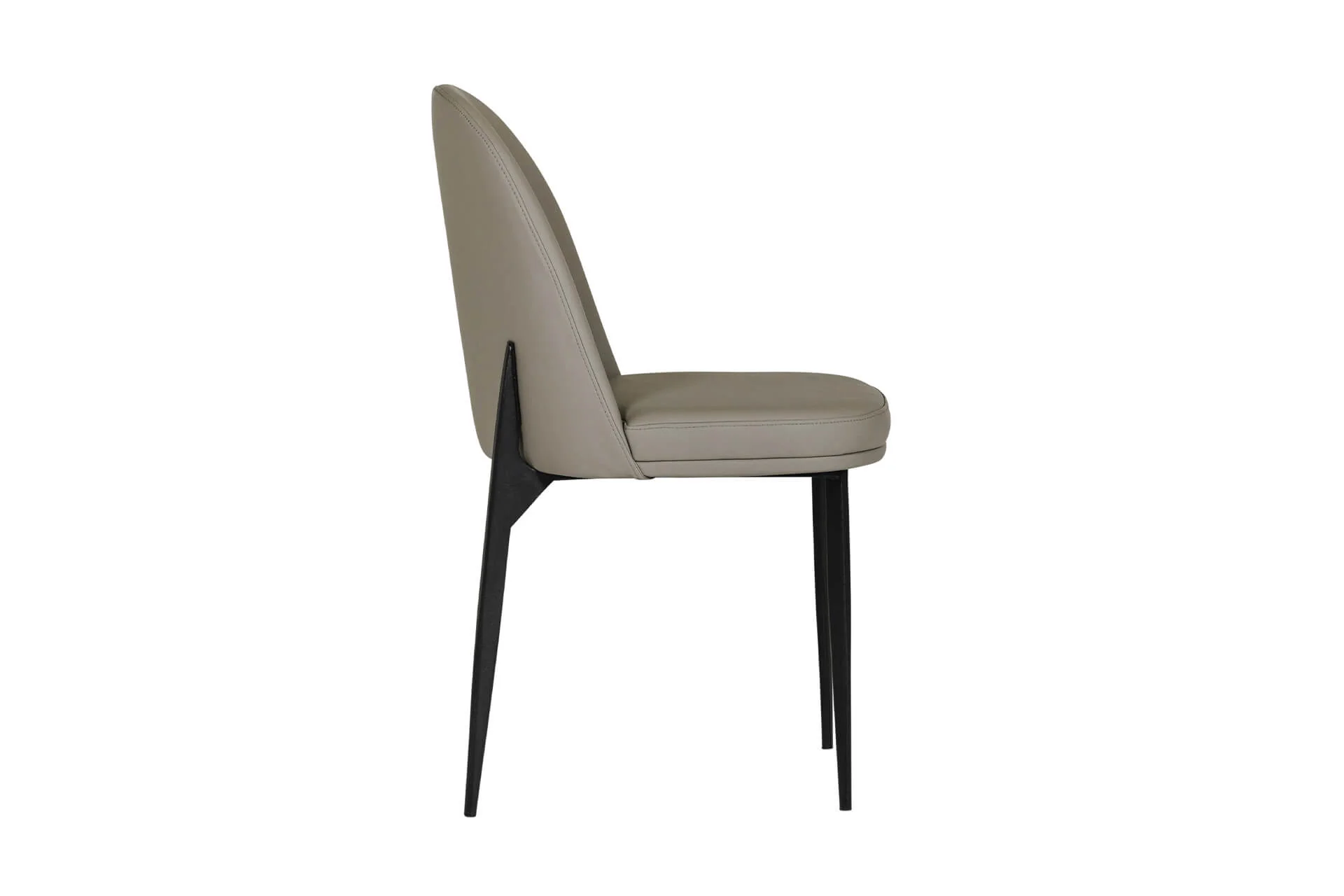 Valent Dining Chair Leather Grey - Image 4