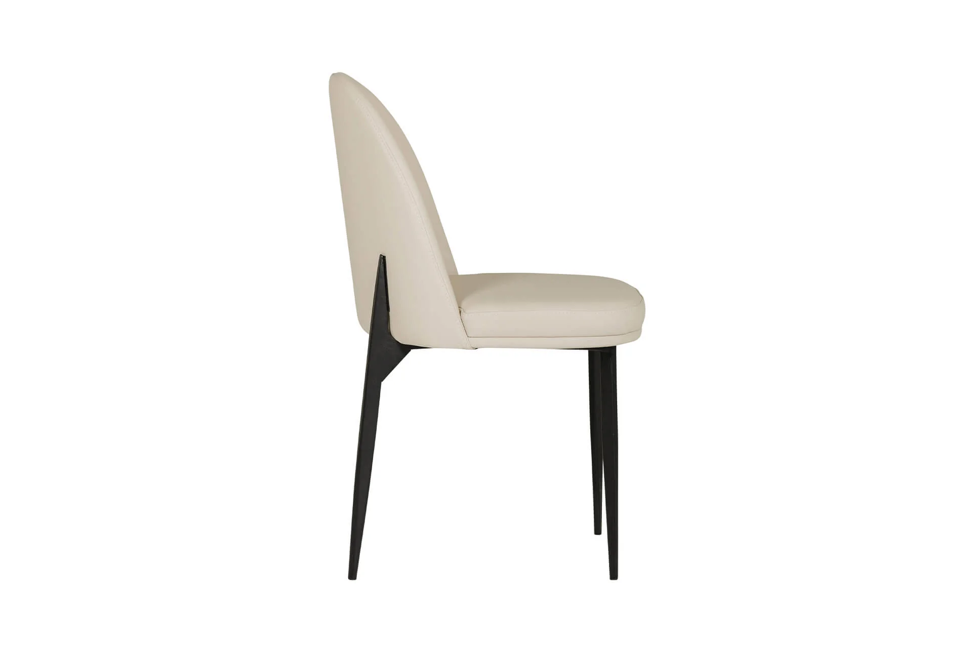 Valent Dining Chair Leather Taupe - Image 4