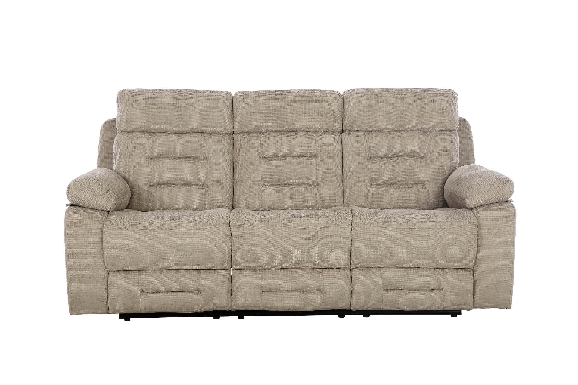 Wilbur 3 Seater Sofa Recliner Latte - Image 3