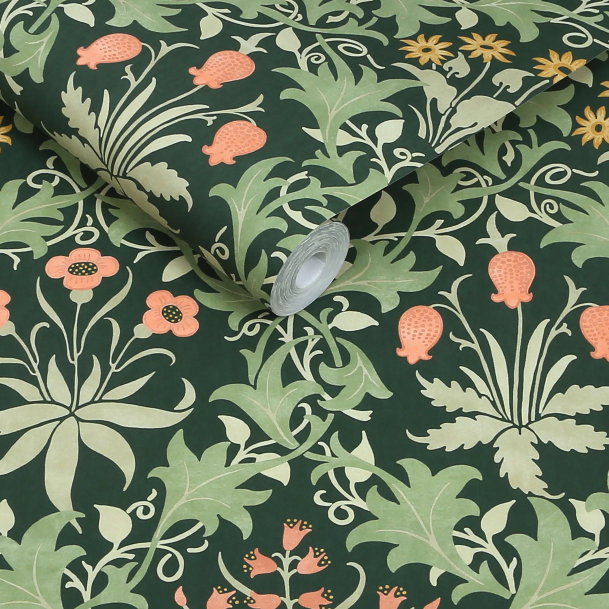 William Morris Celandine Floral Wallpaper Forest – Classic Meadow Design, Green Botanical Trellis Pattern, Paste the Wall - Image 3