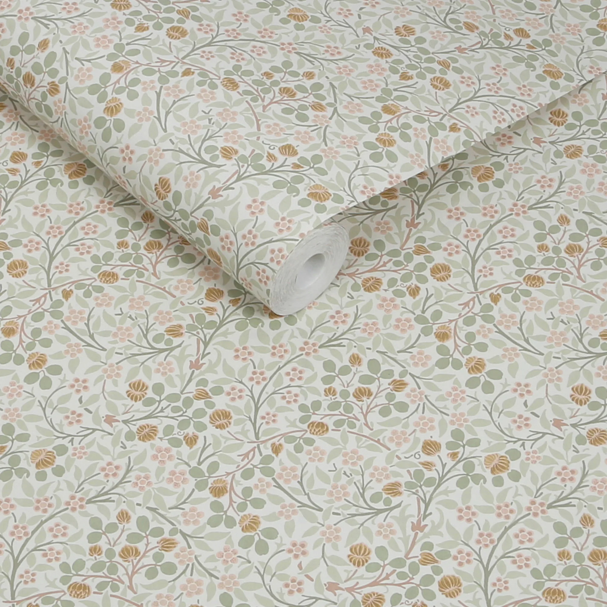 William Morris Clover Floral Wallpaper Peony & Sage – Soft Botanical Design, Paste the Wall, 10m Roll - Image 3