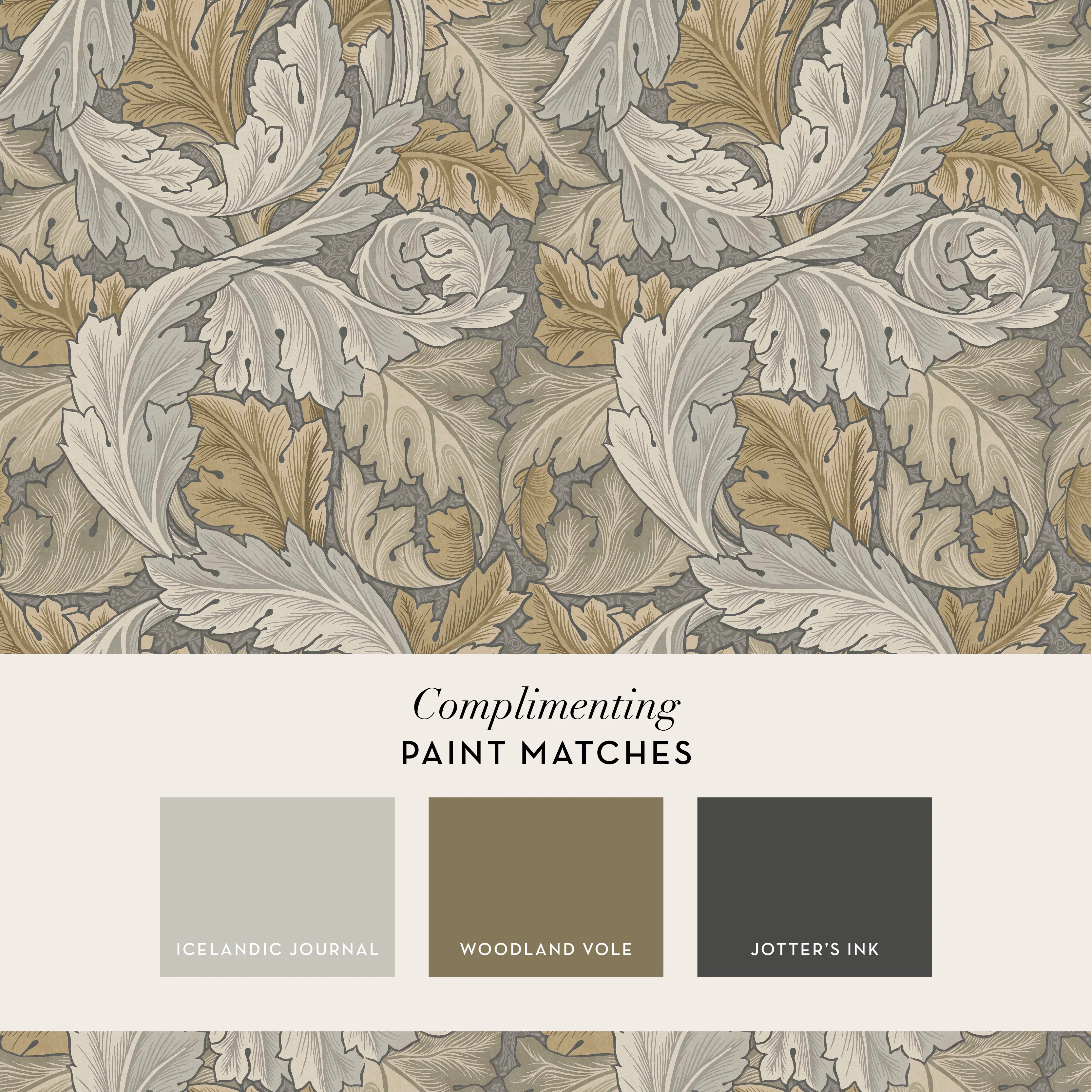 William Morris Wallpaper Acanthus Neutral - Image 4