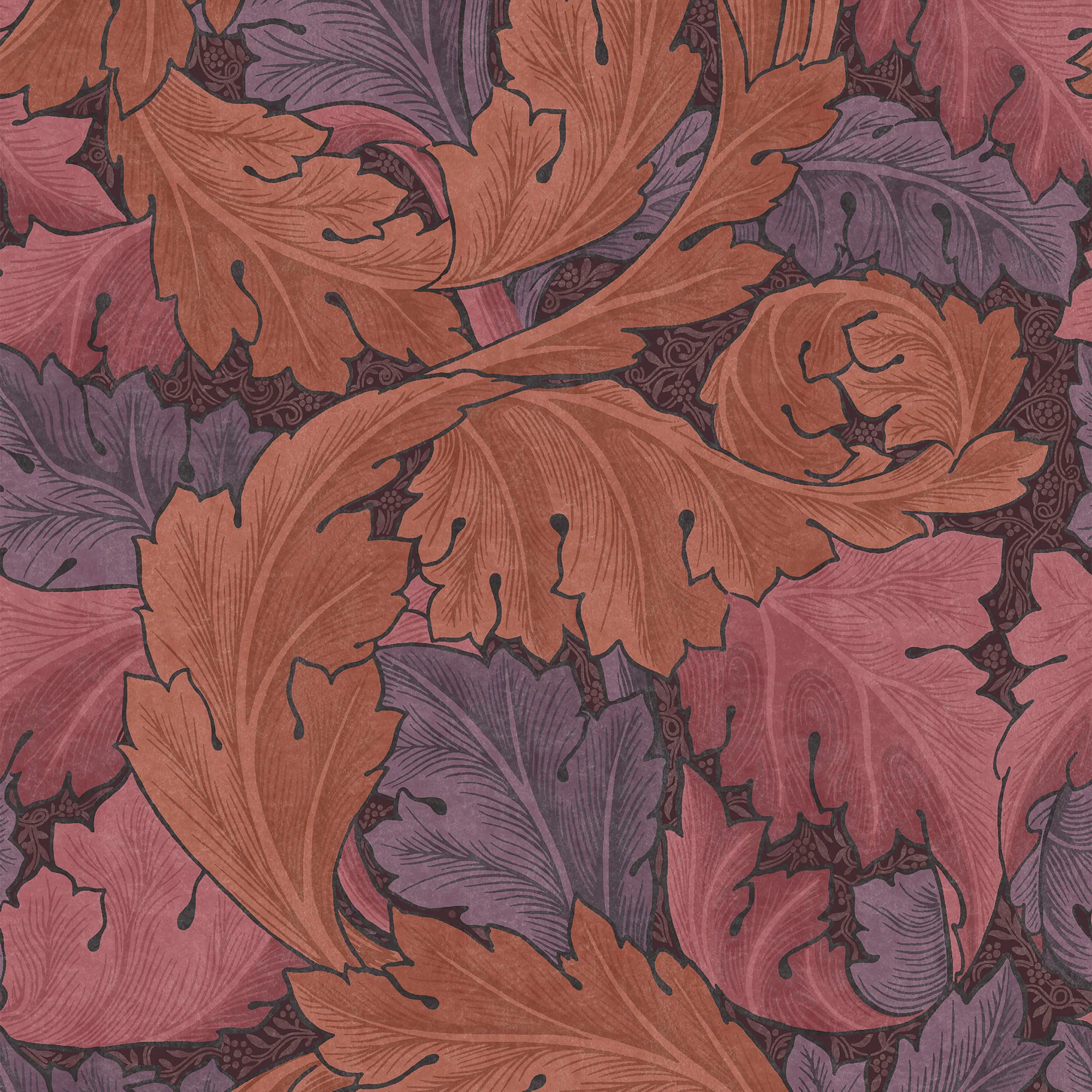 William Morris Wallpaper Acanthus Plum