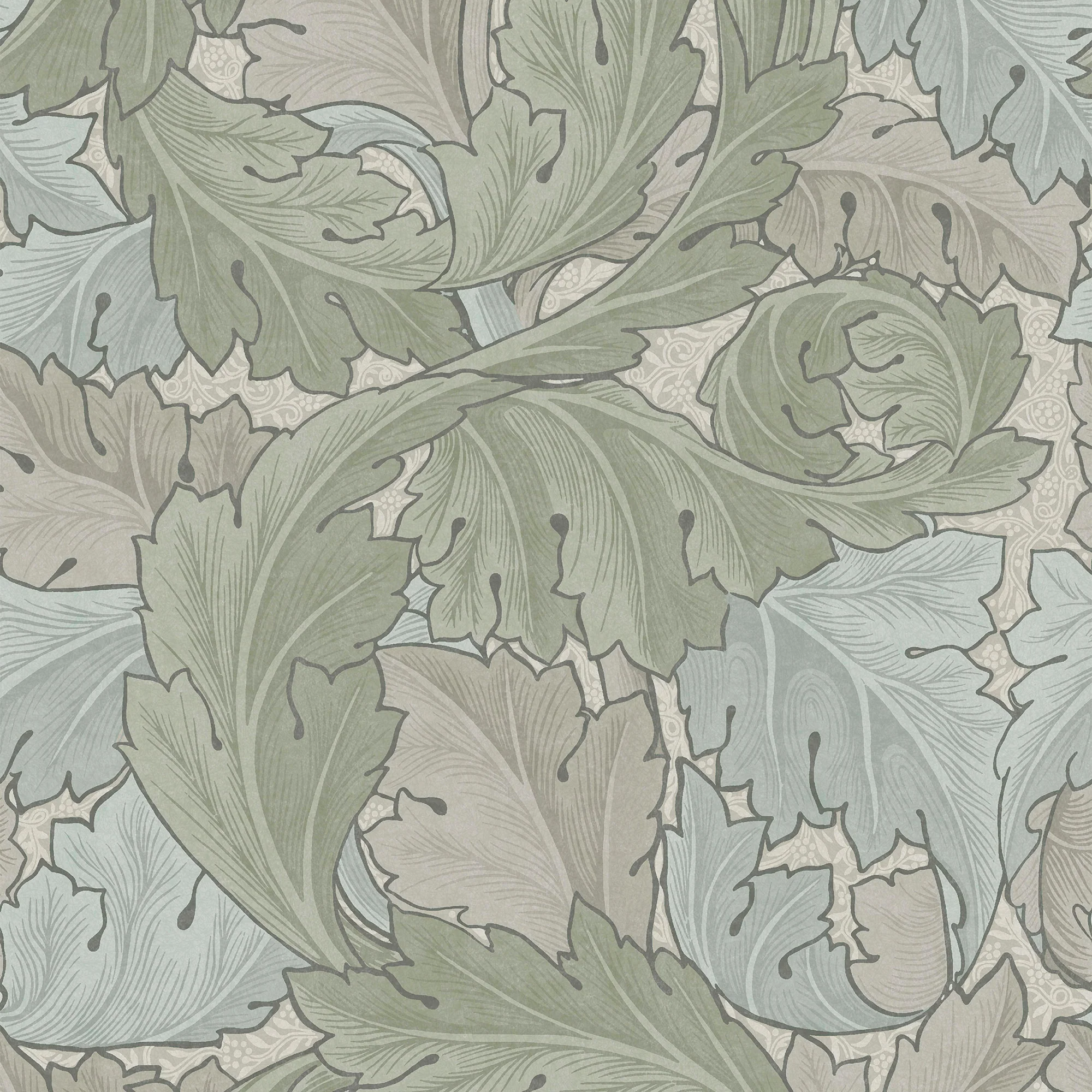 William Morris Wallpaper Acanthus Sage and Duck Egg