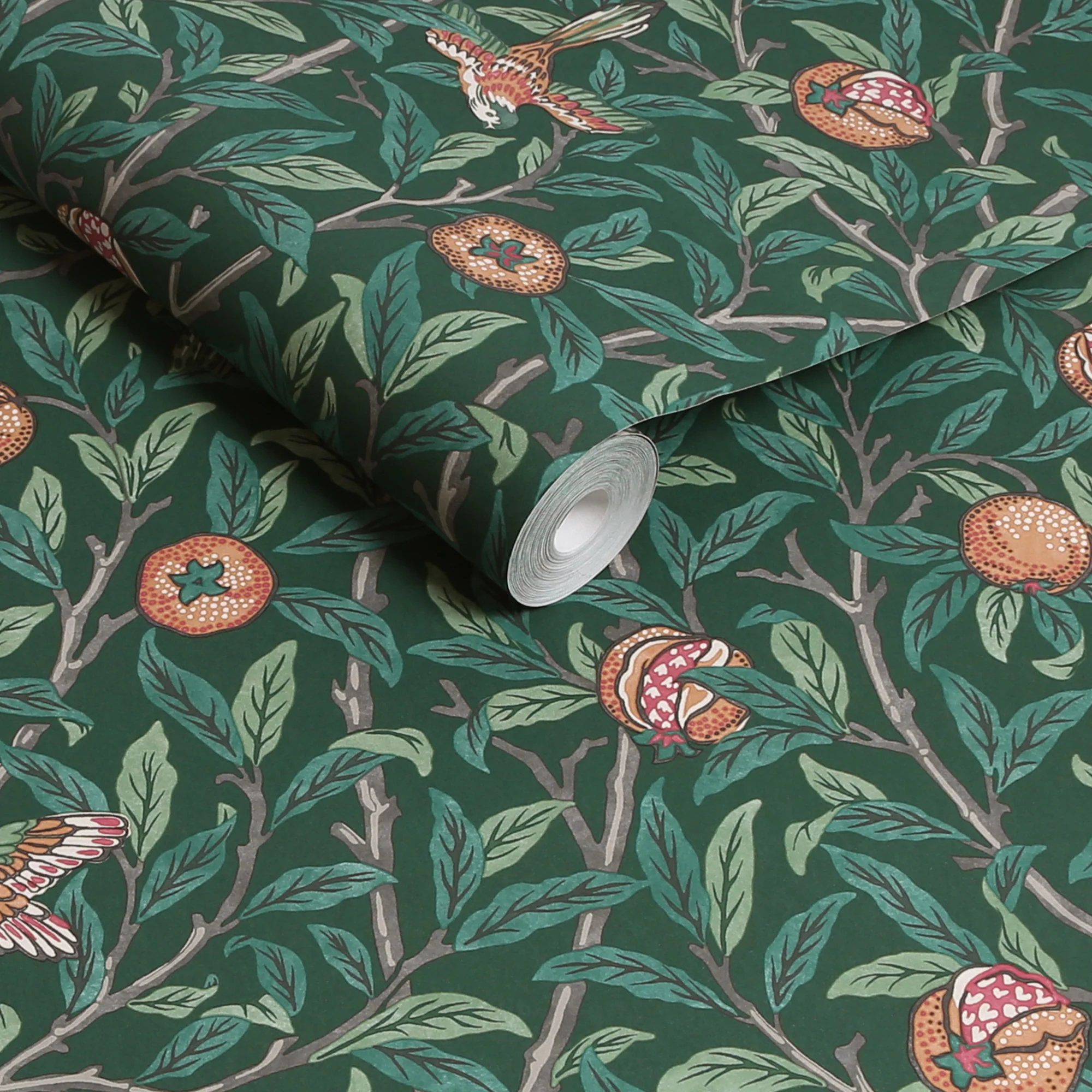 William Morris Wallpaper Bird and Pomegranate Deep Green - Image 3