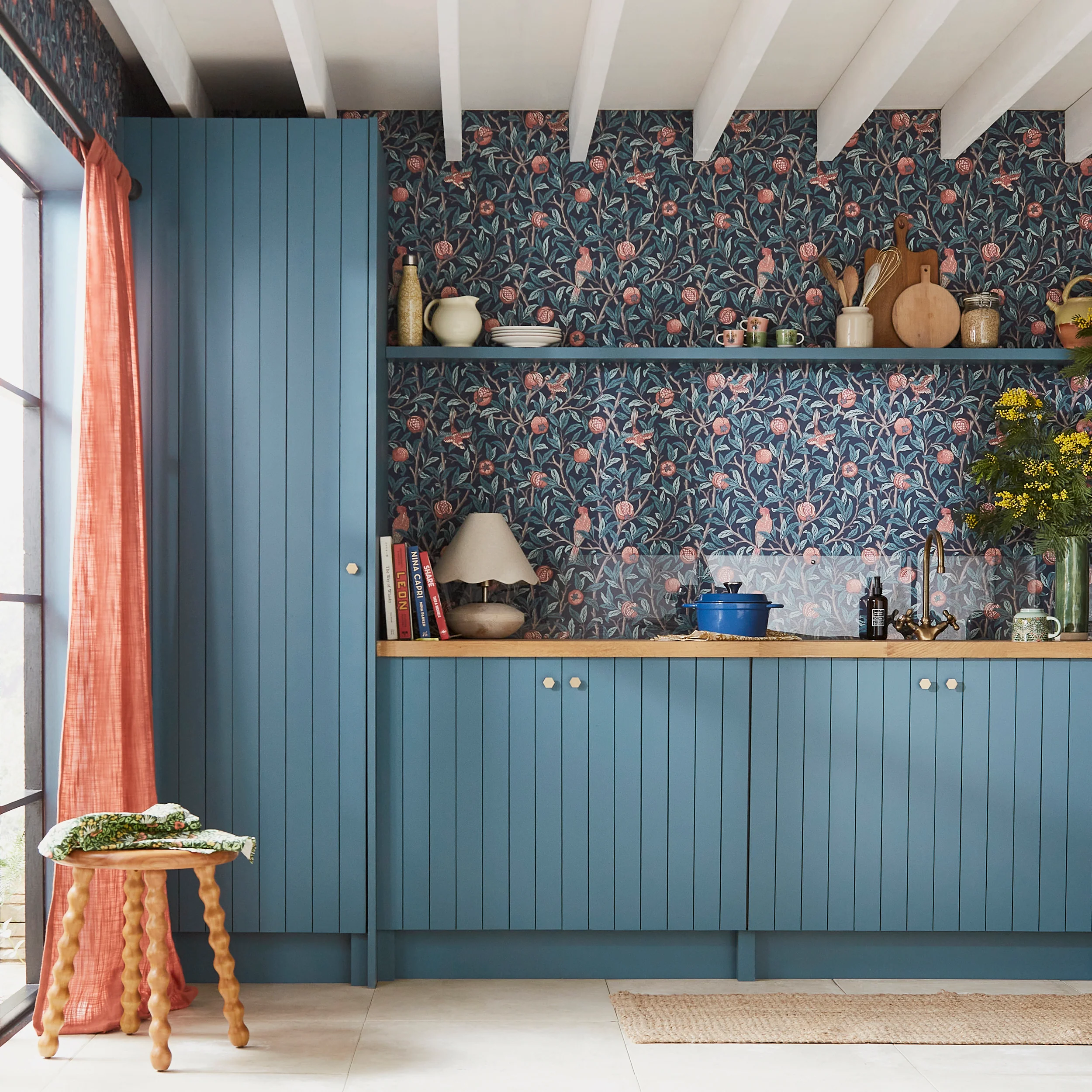 William Morris Wallpaper Bird and Pomegranate Navy Blue - Image 2