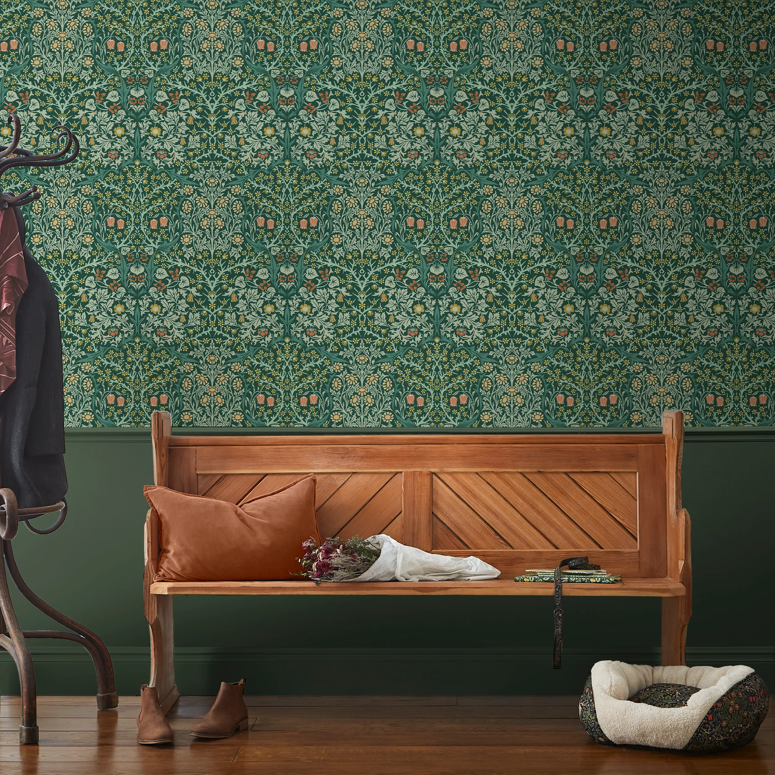 William Morris Wallpaper Blackthorn Deep Green - Image 2