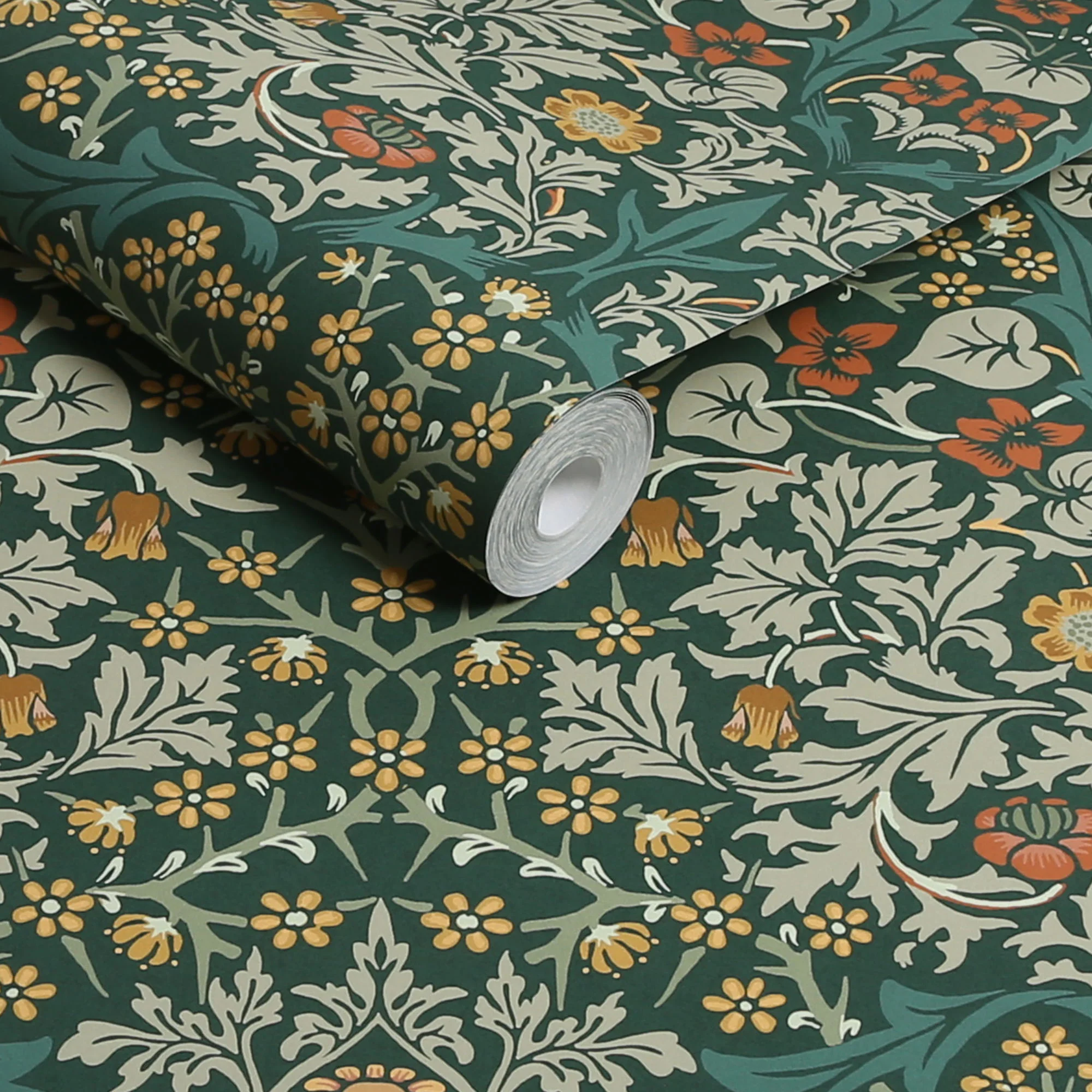 William Morris Wallpaper Blackthorn Deep Green - Image 3