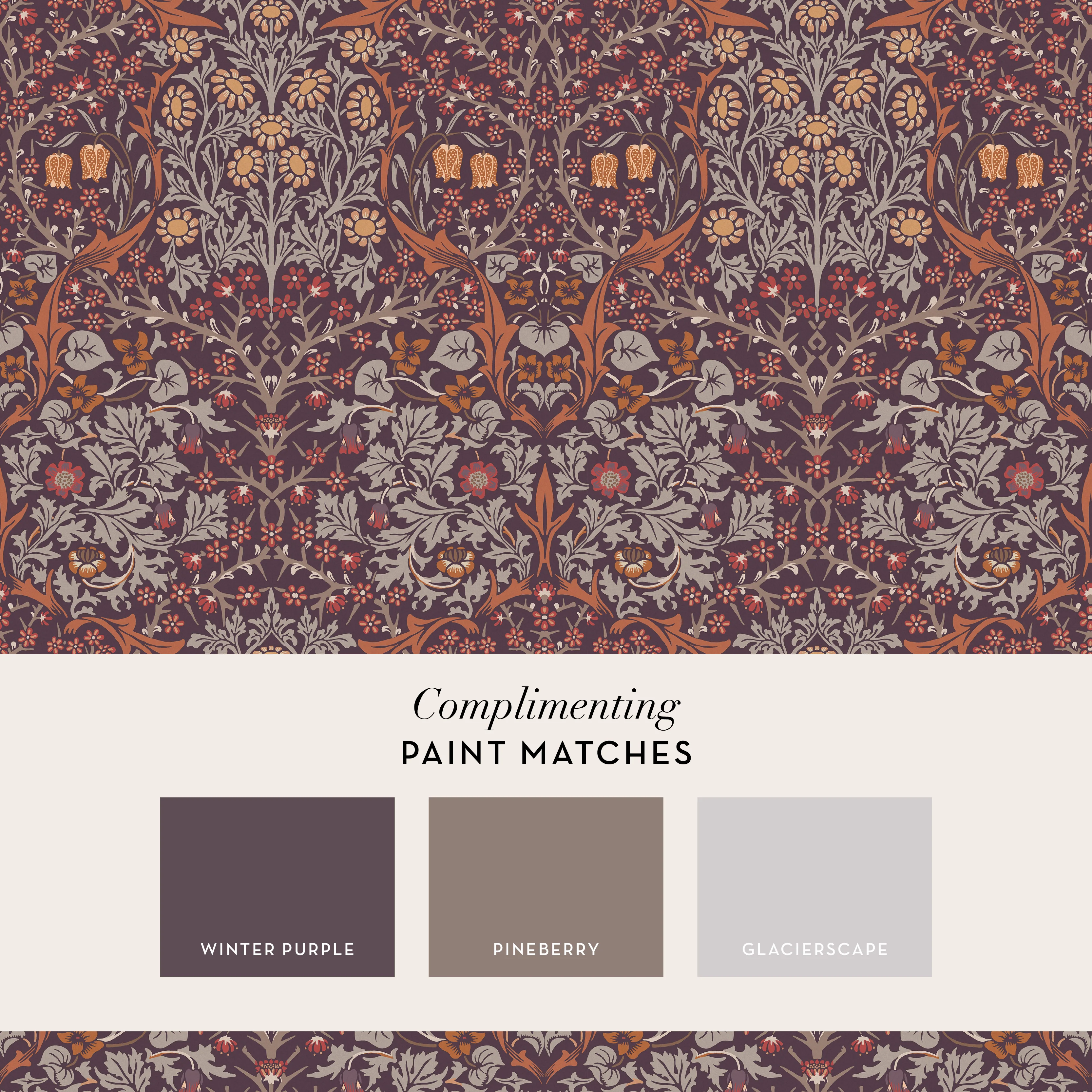 William Morris Wallpaper Blackthorn Plum - Image 4