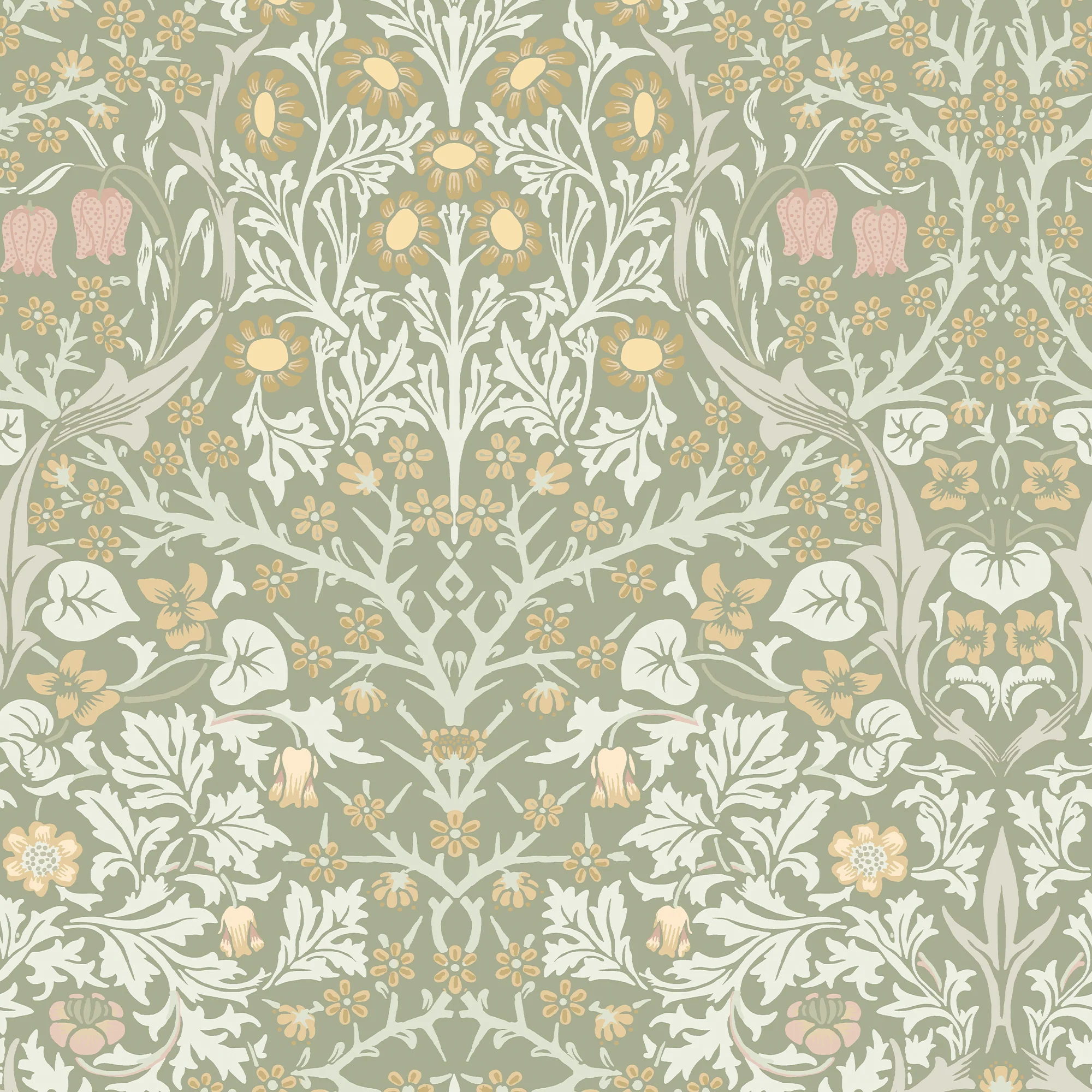 William Morris Wallpaper Blackthorn Sage