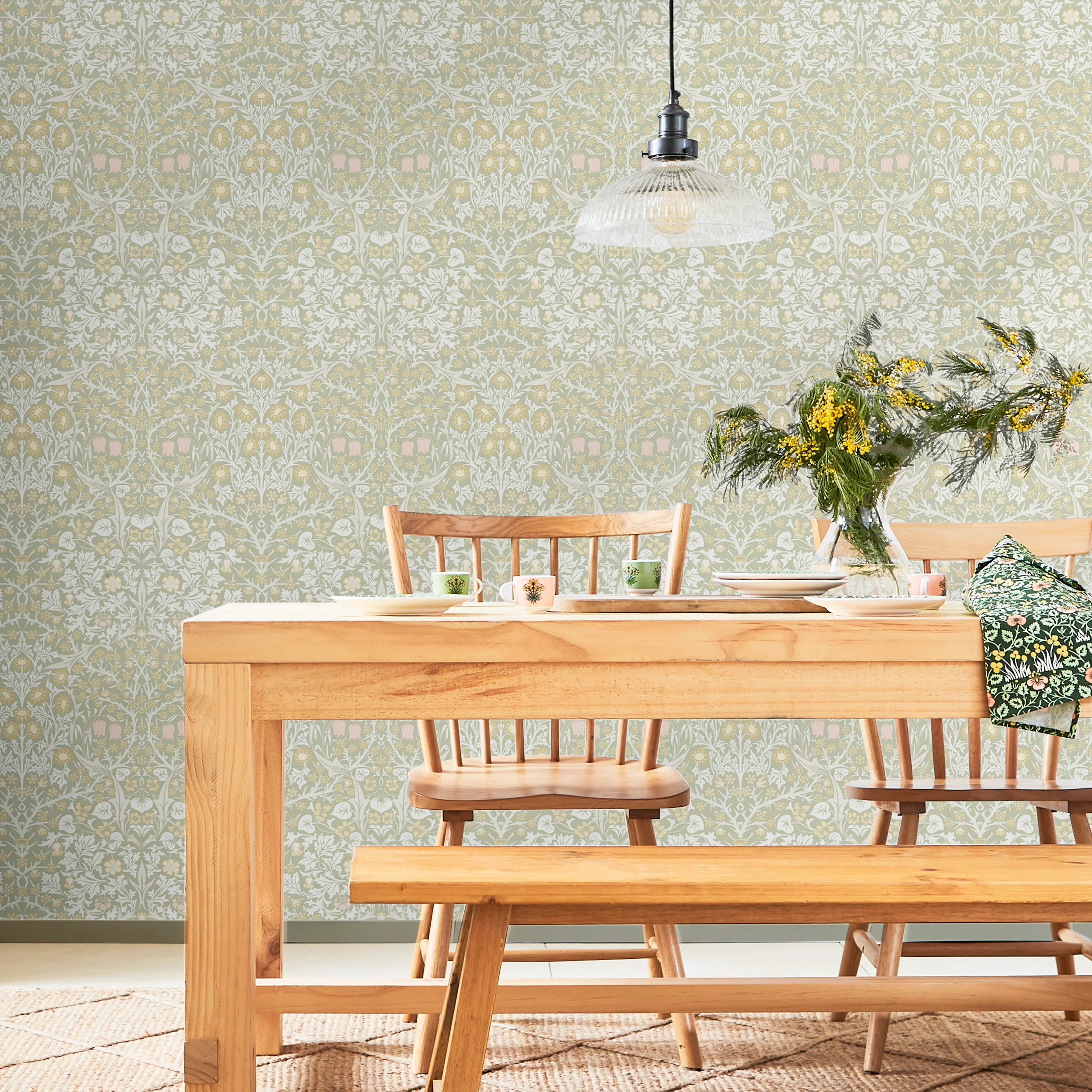 William Morris Wallpaper Blackthorn Sage - Image 2