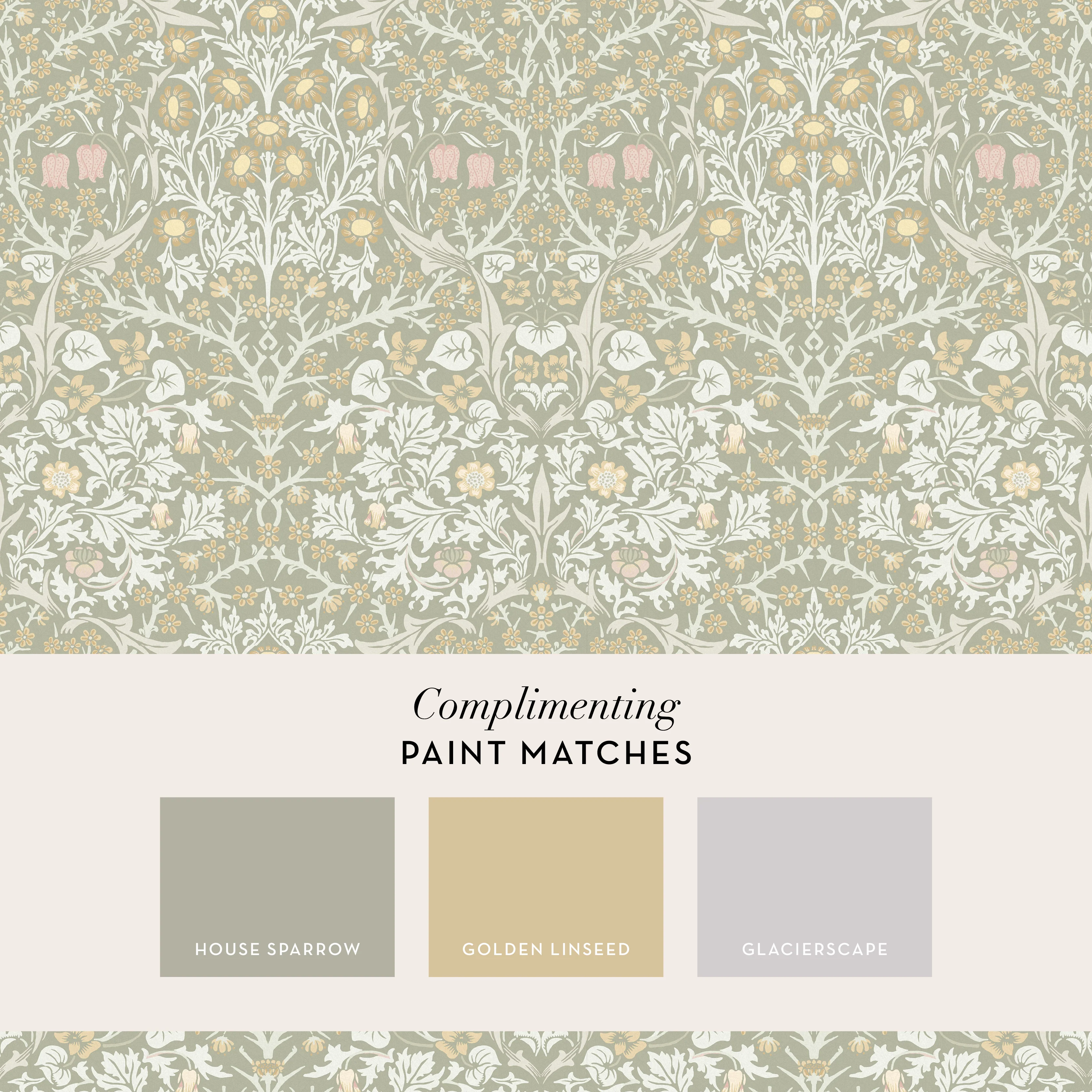 William Morris Wallpaper Blackthorn Sage - Image 4