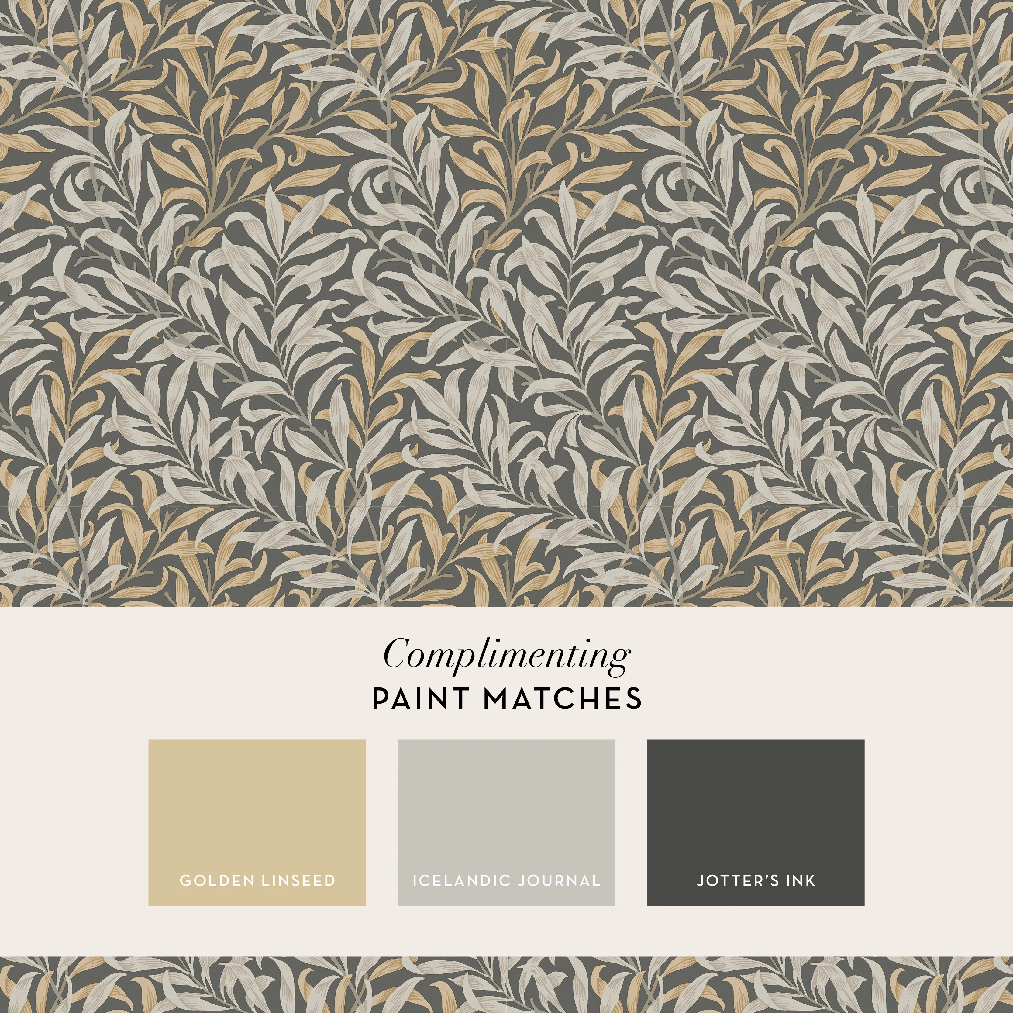 William Morris Wallpaper Willow Bough Charcoal - Image 4