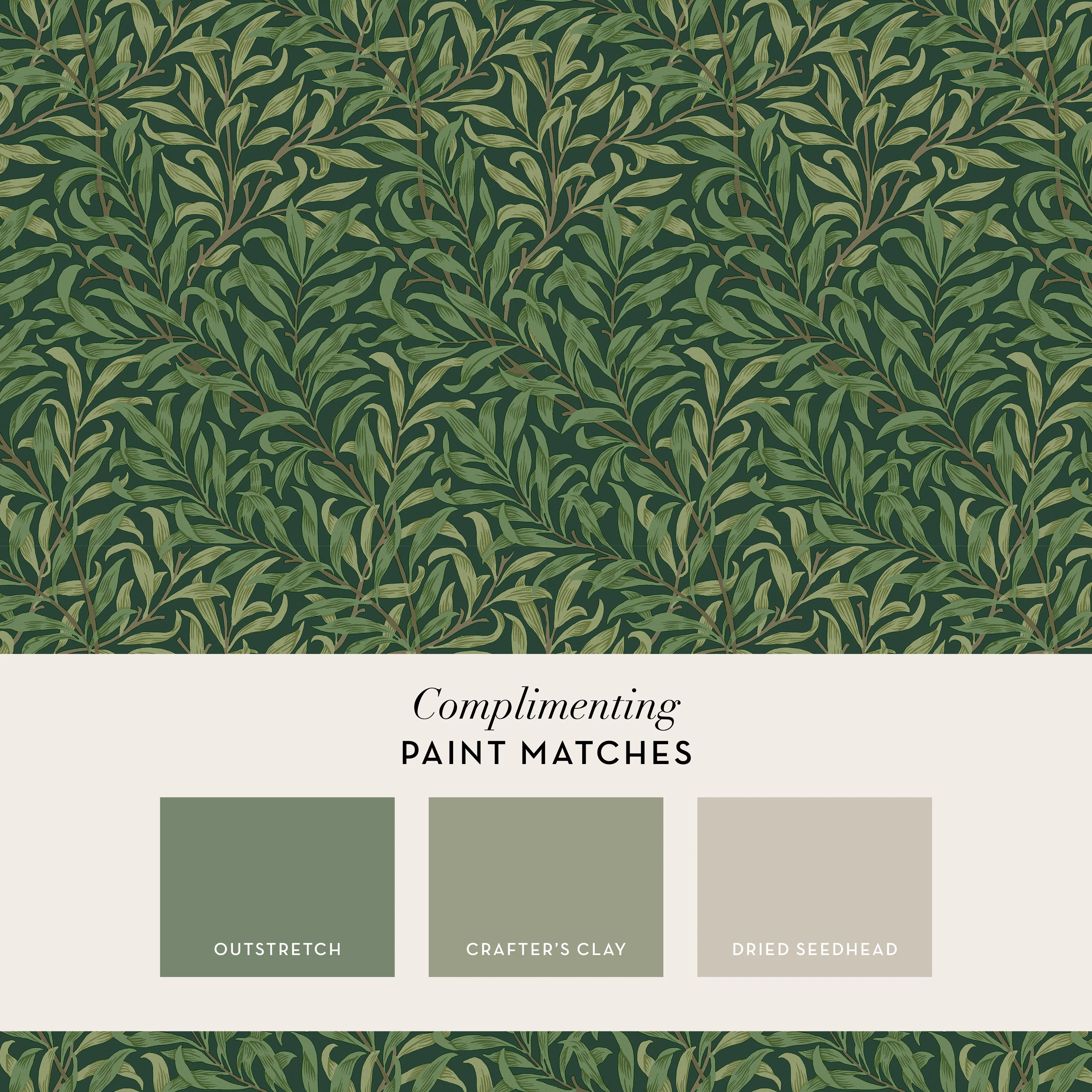 William Morris Wallpaper Willow Bough Deep Green - Image 4