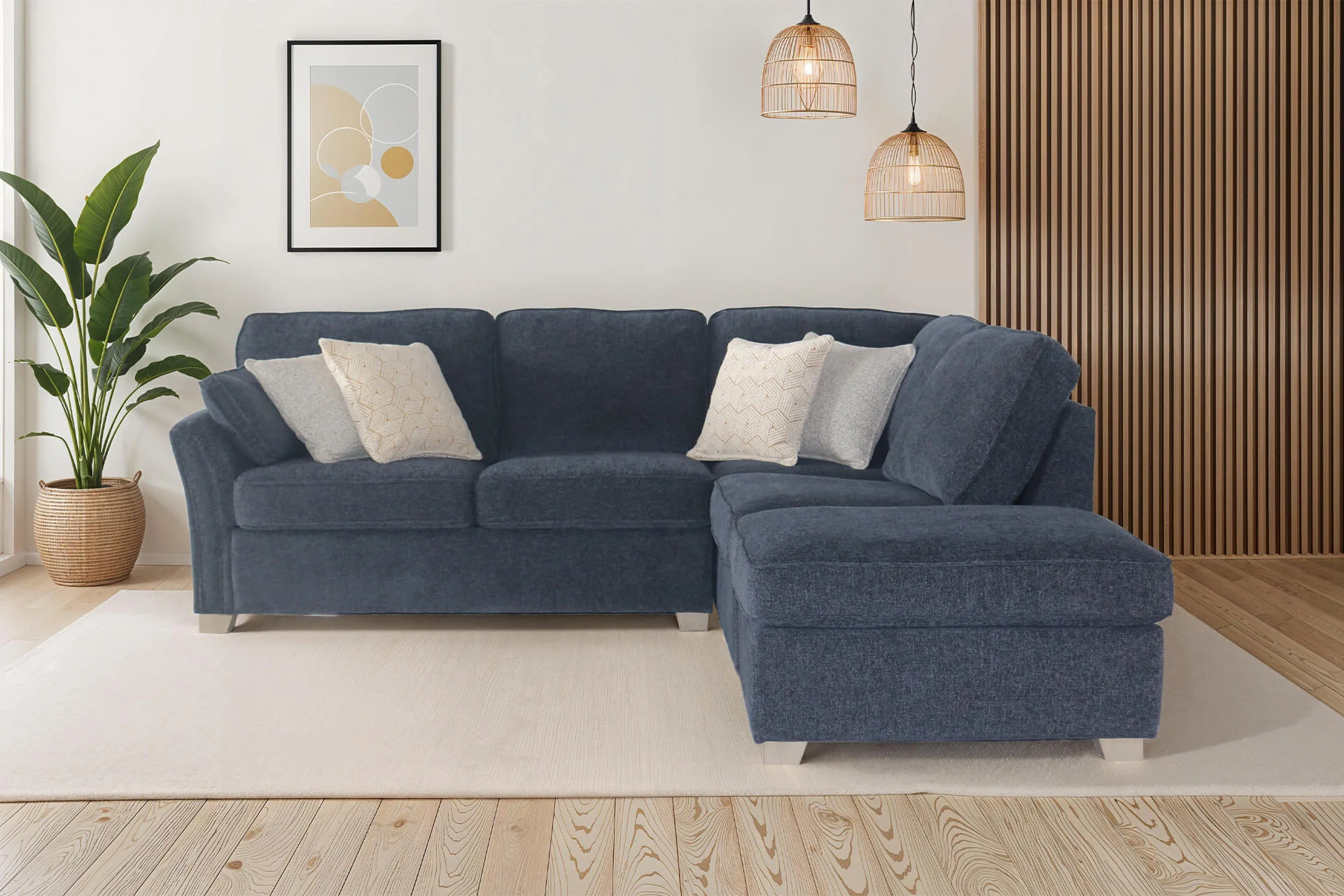 Winnie Corner Sofa RHF Navy – Modern Corner Sofa & L Shaped Couch - Image 7