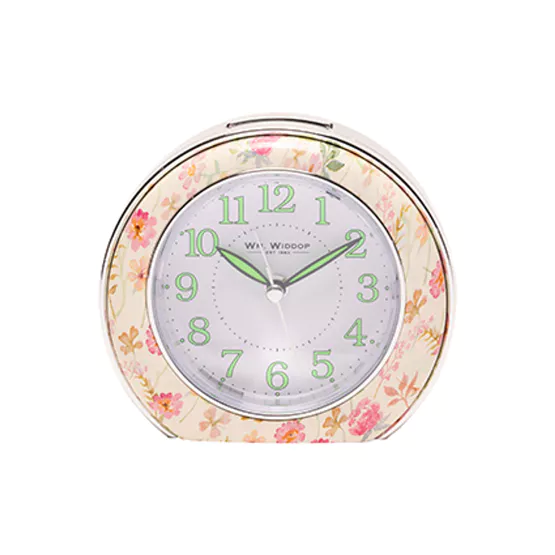 Wm.Widdop Quartz Alarm Clock -Floral Design