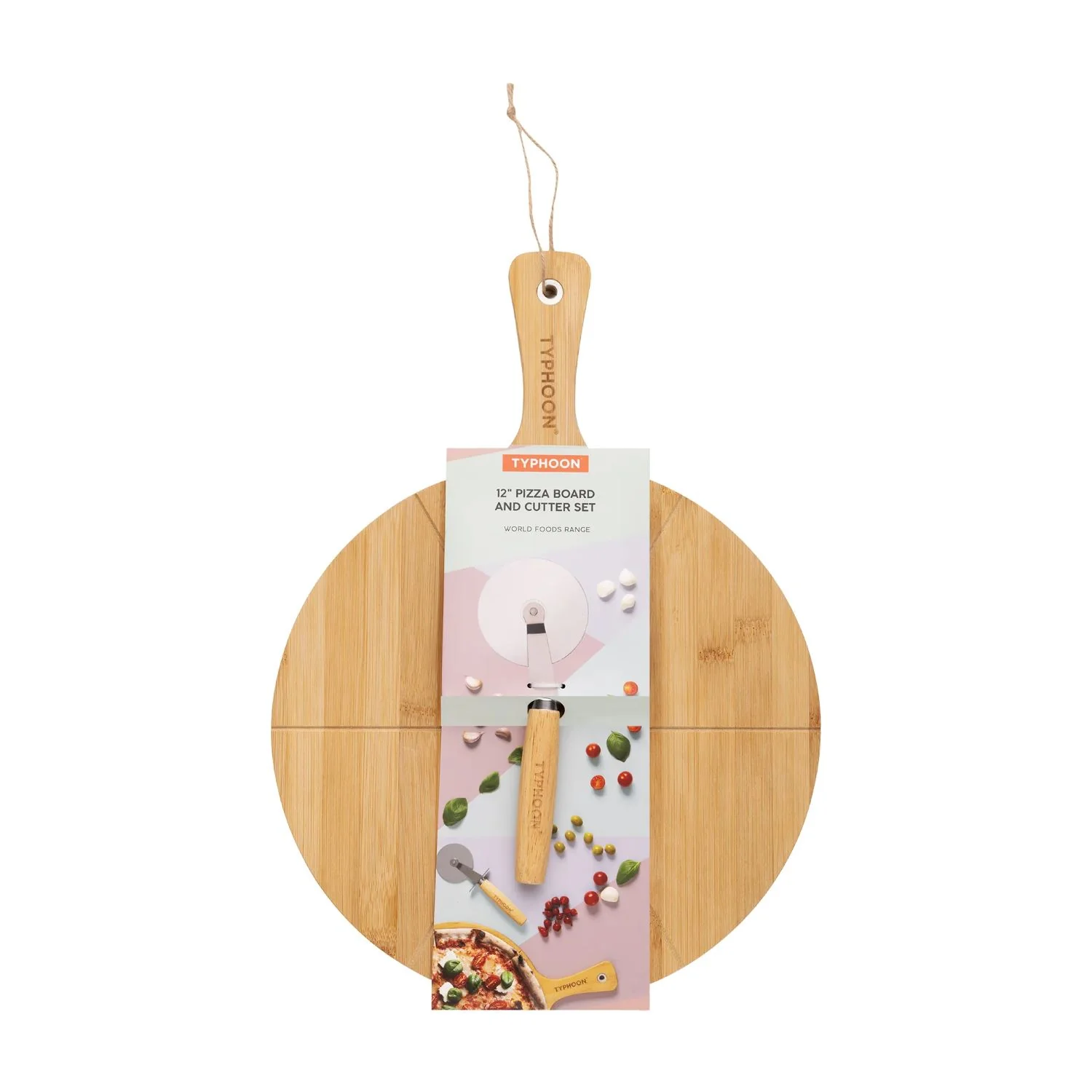 World Foods Pizza Board & Cutter Set - Image 2